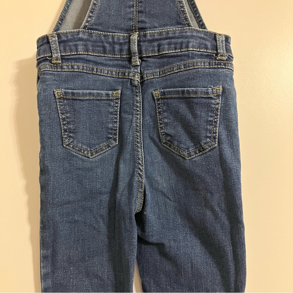 Wonder Nation Girls Denim Overalls Ruffle Details Adjustable Straps Sz 4T - Picture 7 of 11
